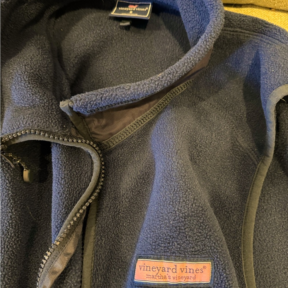Vineyard Vines navy zip-up vest